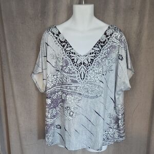 4x Greyish/blue Flutter Relaxed Tunic